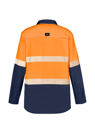 Picture of Syzmik, Mens Hi Vis Outdoor Segmented Tape L/S Shirt